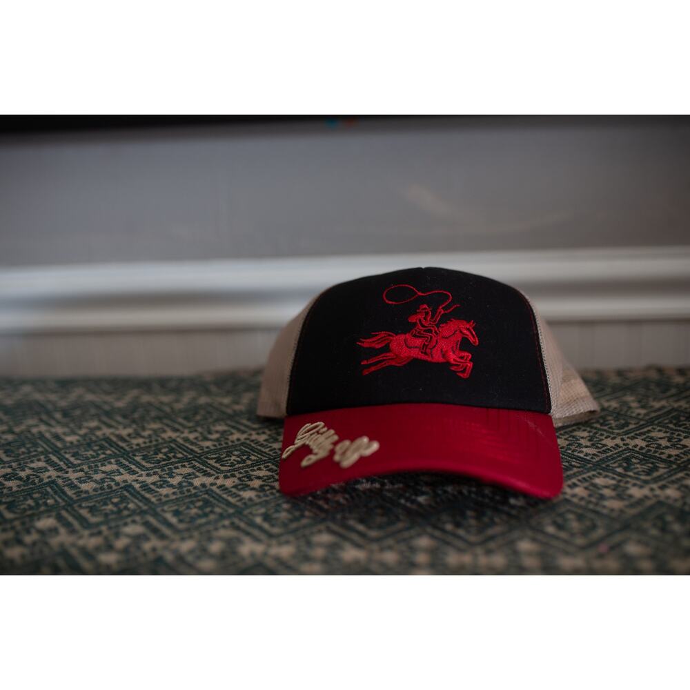 Free People Understated Leather Giddy Up Trucker Hat NEW - Picture 2 of 3
